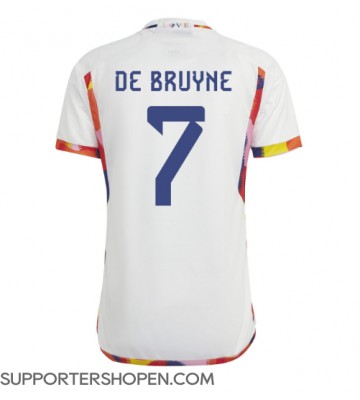 Belgien Kevin De Bruyne #7 Borta Matchtröja VM 2022 Kortärmad